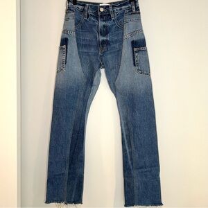 Frame Denim High Rise Enzo Wash Straight Jeans